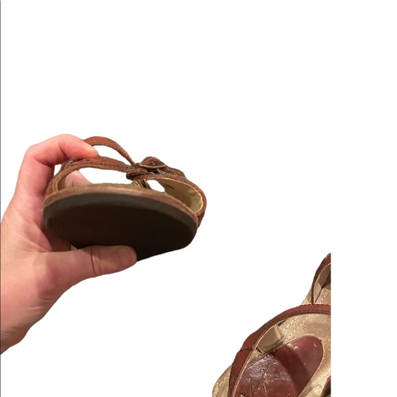 Vintage Viviana G&R Brown worn distressed Leather sandals - Picture 6 of 13